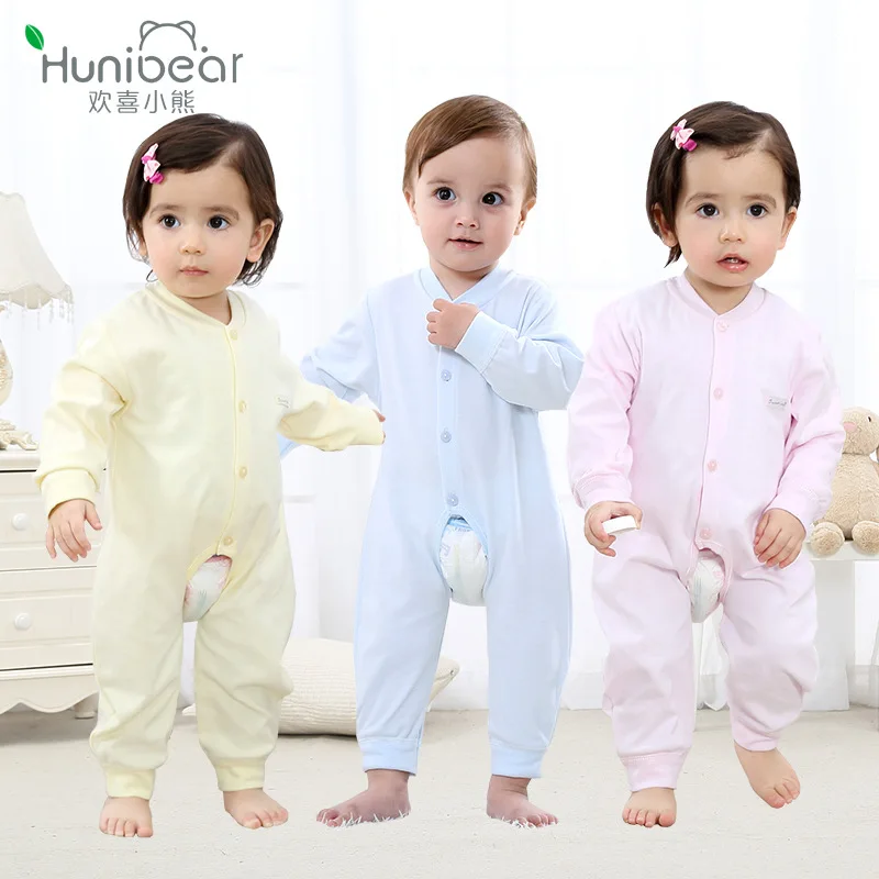 

Joy Bear Hot Selling Spring And Autumn Stripes Long-sleeve Jumpsuit Cotton Infant Clothing Newborns Open File Onesie
