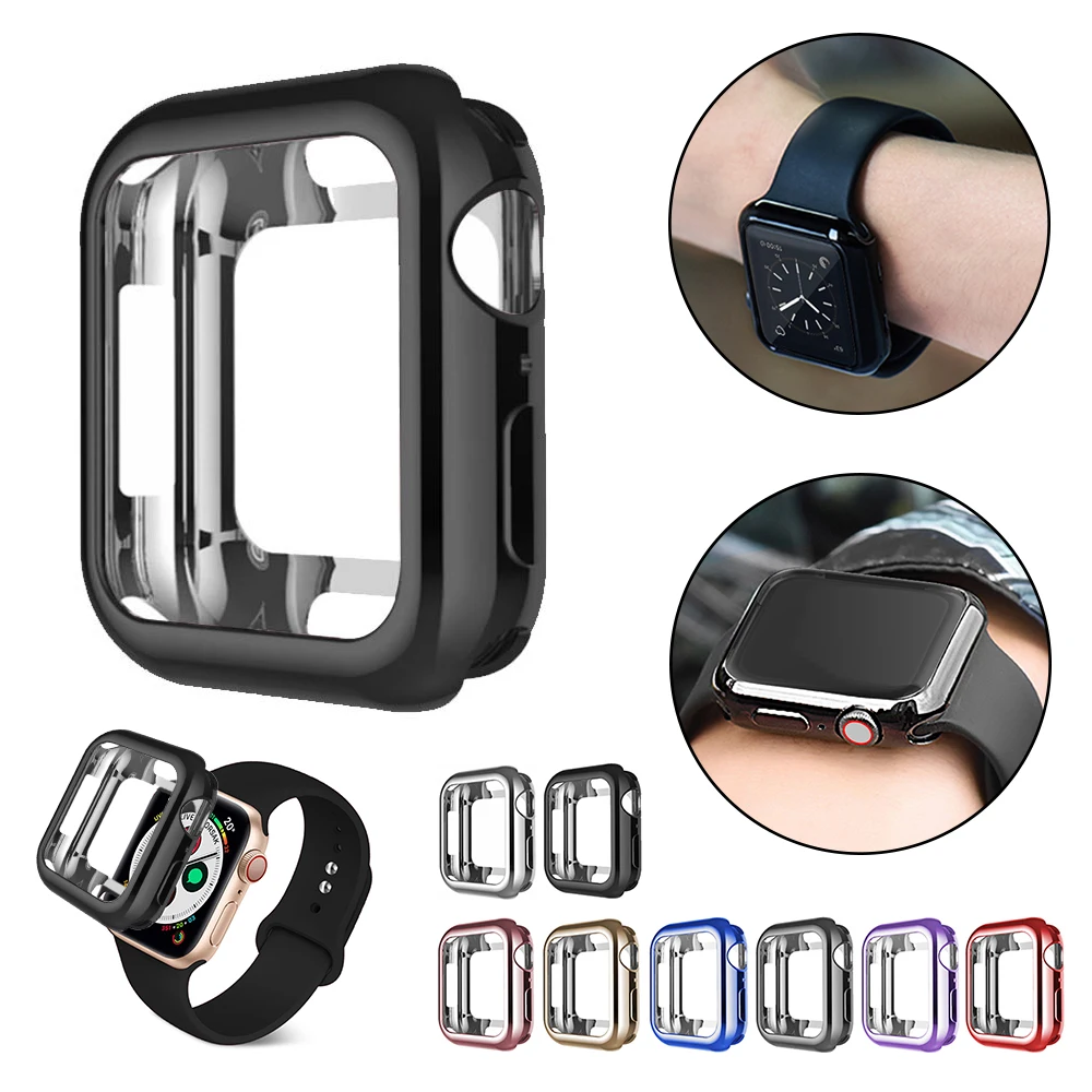 Тонкий мягкий чехол из ТПУ для Apple Watch Series 1 2 3 38 мм 42 мм защитный чехол для iwatch Series 4 40 мм 44 мм