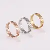 Skyrim Classic Waving Twisted Rings Stainless Steel Rose Gold Color Casual Finger Ring Jewelry Anniversary Gift for Women Girls ► Photo 1/6