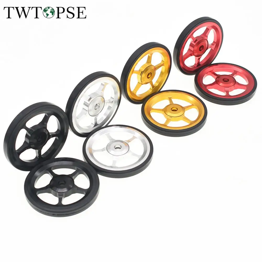 TWTOPSE Bike Bicycle Easywheel For Brompton Folding Bike Titanium Bolts 3SIXTY Camp PIKES Rack Triangle Easy Wheel Aluminum 45