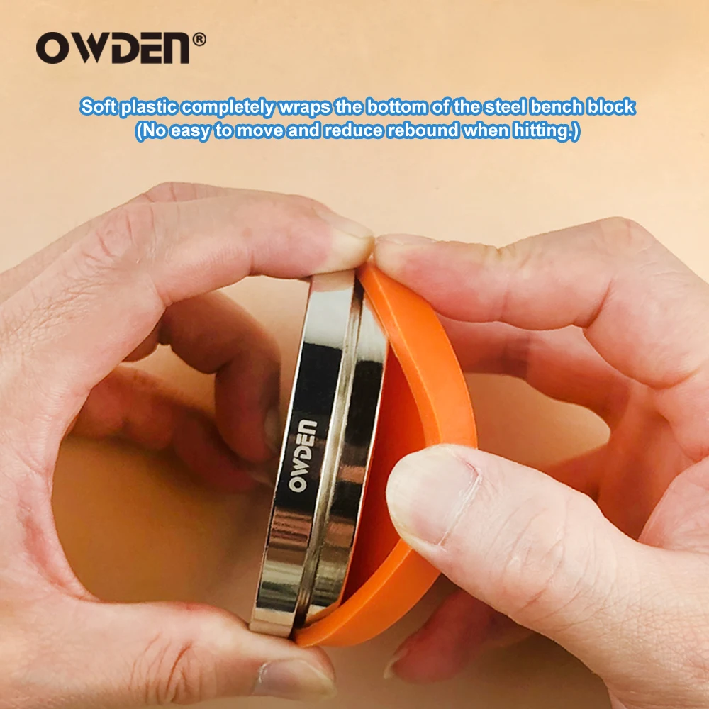 OWDEN Metal Steel Bench Block for Jewelry Stamping Tool（No Rebound)