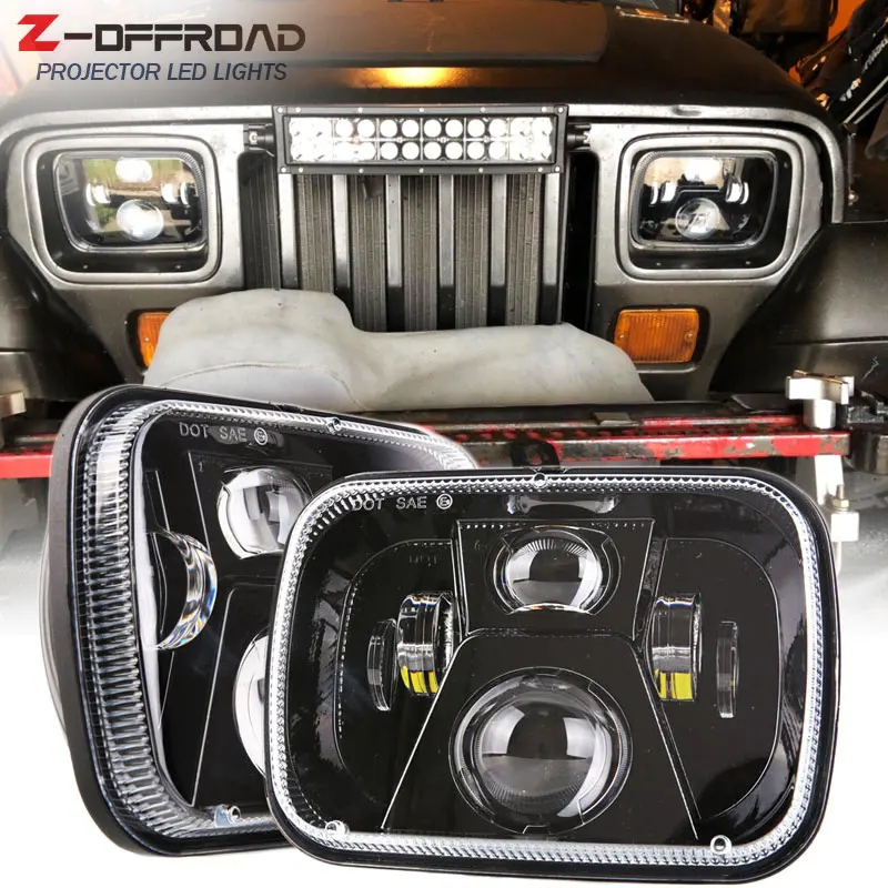 

5x7 DOT 7x6 Inch LED Headlights Headlamps Bulbs Set Kit for Chevrolet Express 3500 GMC Savana 1500 3500 Ford F-250