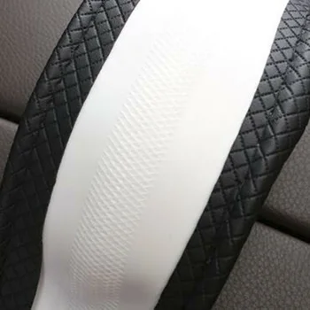 

Inner Steering Wheel Cover Anti-slip Black+Red Protector Microfiber Leather