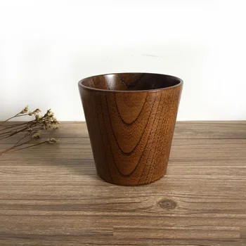

270ml Japanese Style Solid Wood Milk Tea Water Cup Heat Insulation Wooden Cup Eco Friendly WB824