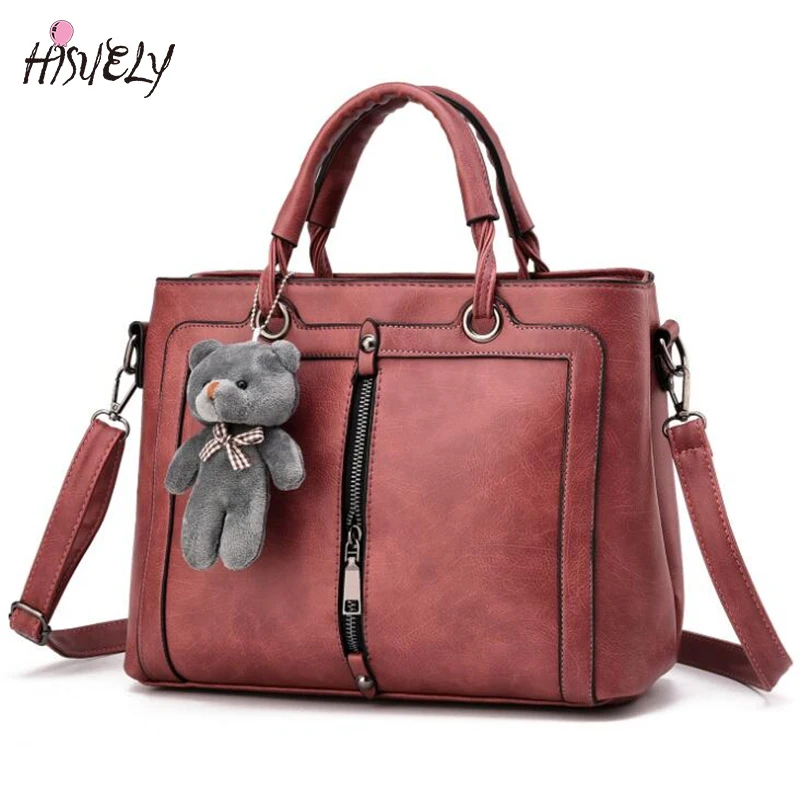 2020 дизайнерская роскошная женская кожаная сумка с медведем в ретро стиле