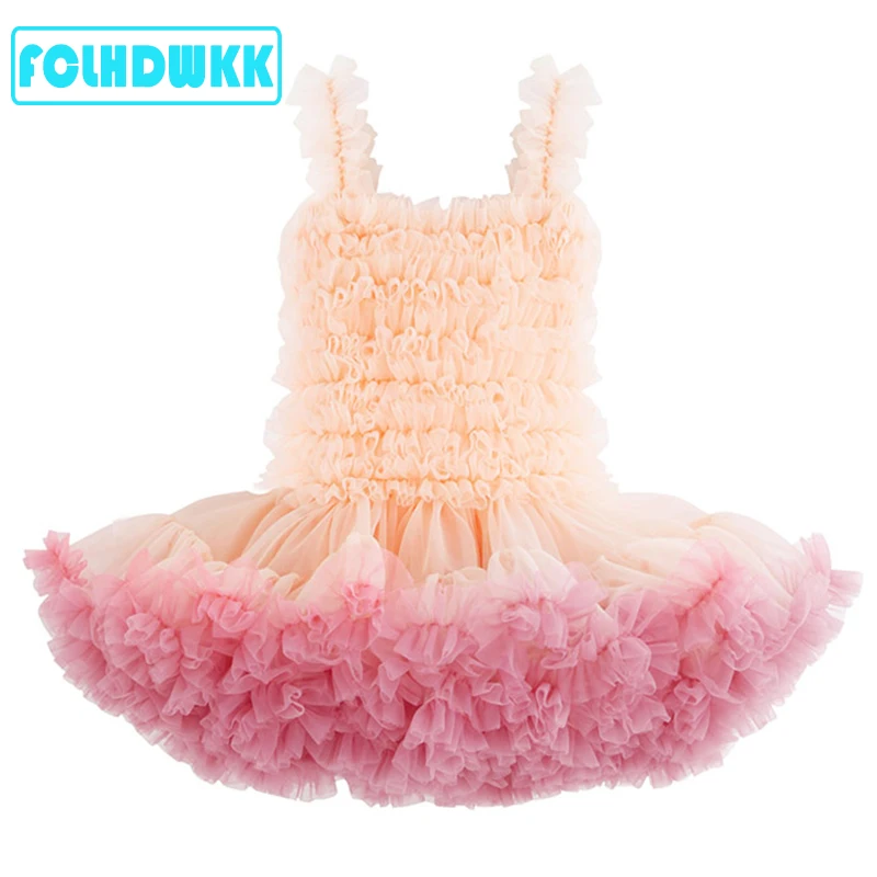 Платье-пачка для девочек; коллекция года; детское платье-пачка без рукавов; летнее платье для маленьких девочек на День рождения; пышные платья принцессы для девочек