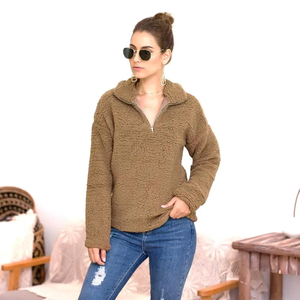 sherpa quarter zip up