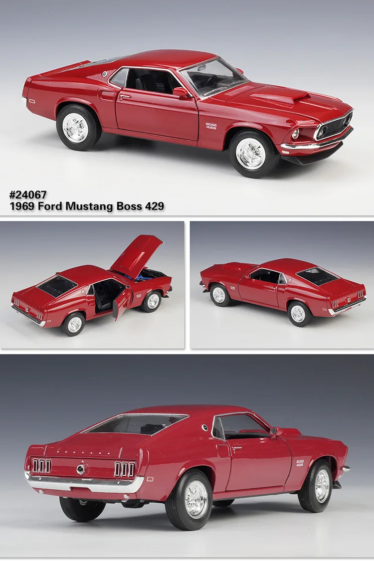 Welly 1:24 1969 Ford Mustang Boss литая модель автомобиля литые игрушки и игрушечные транспортные средства коллекционные подарки не пульт дистанционного управления Тип транспортная игрушка