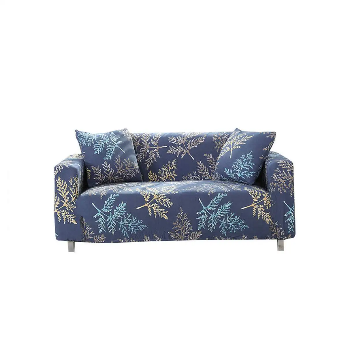 3-Seat 190-230cm Синий трикотажный полиэфирный чехол для дивана высокоэластичная не скользящие диванные накидки универсалов протектор мебели Ipad Mini 1/2/3/4 местный - Цвет: 3-Seat 190-230cm