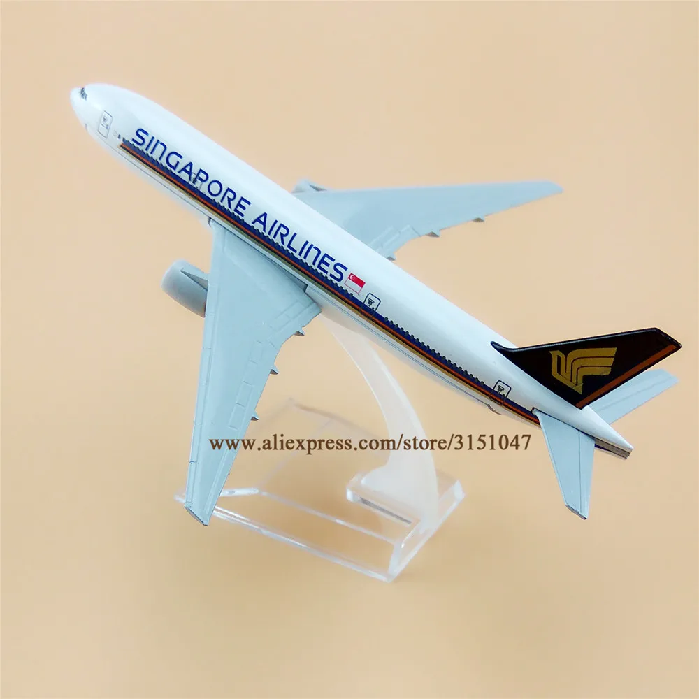 Модель самолета авиакомпании Air Singapore Airlines модель из металлического сплава 16 см