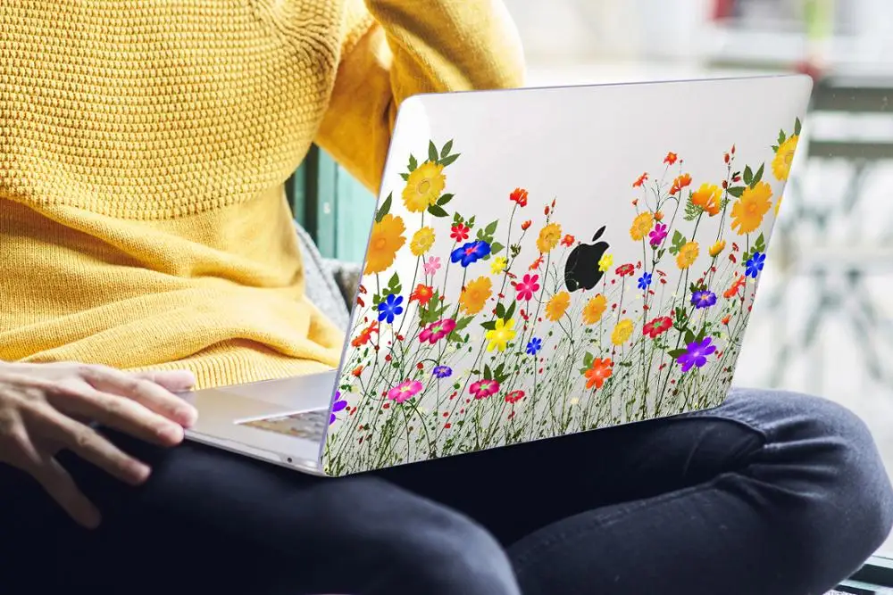 flor fosco impresso plástico caso duro para macbook air polegada capa para portátil pro polegada