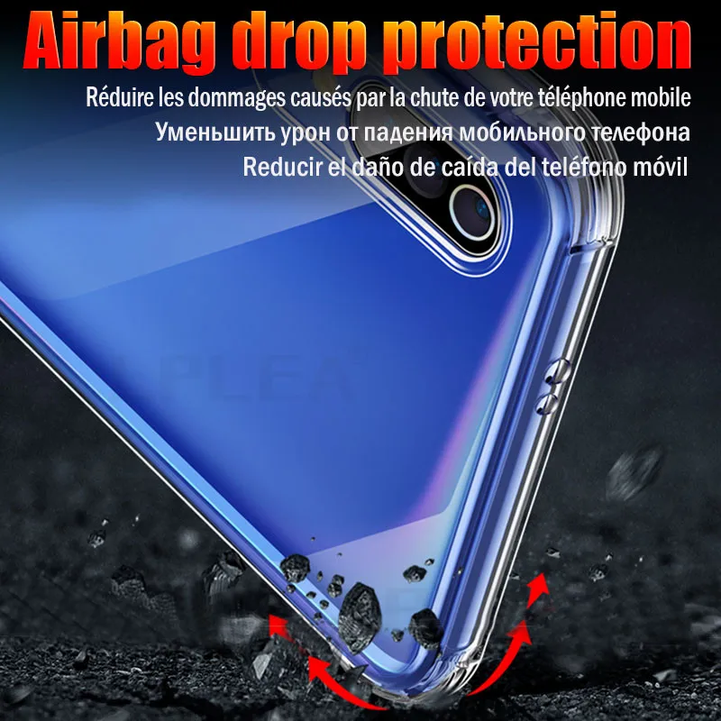 Soft TPU Silicone Shockproof Case For Xiaomi Redmi mi 9 9T Pro SE 8 mi A2 Lite A3 CC9 CC9E Mix 2S 3 A1 6X 5X Transparent Cover