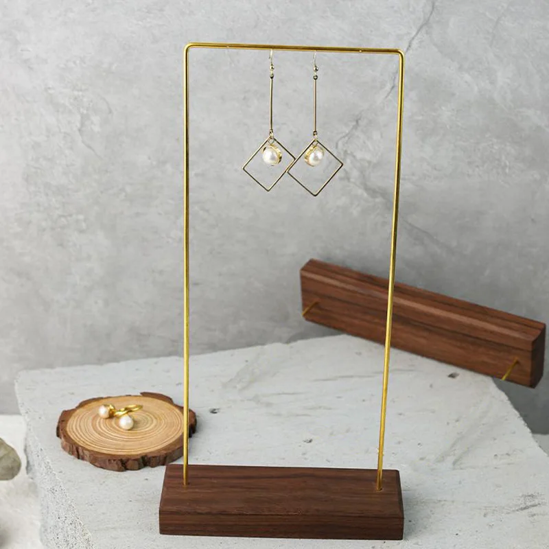 New Arrival Walnut Wooden Large/Middle Size Necklace Bracelet Storage Jewelry Display Stand Simple Luxuious Earrings  Storage