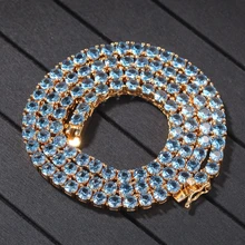 New Style Copper Baby Blue Zirconia Fashion Hiphop 4mm Choker Necklaces Jewelry Top Quality Bling Tennis Chains Drop Shipping New Style Copper Baby Blue Zirconia Fashion Hiphop 4mm Choker Necklaces Jewelry Top Quality Bling Tennis Chains Drop Shipping