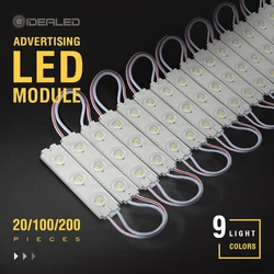 Bande lumineuse étanche IP68 12V, 20/2835/100 pièces/lot, Module Led extérieur, panneau de fenêtre avant, Injection 3LED SMD 200 