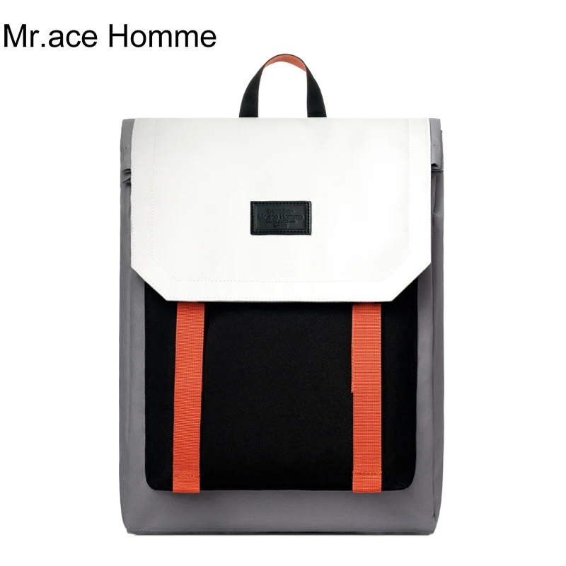 Рюкзак для ноутбука Mr.ace Homme черно-серый Водонепроницаемый Школьный рюкзак с