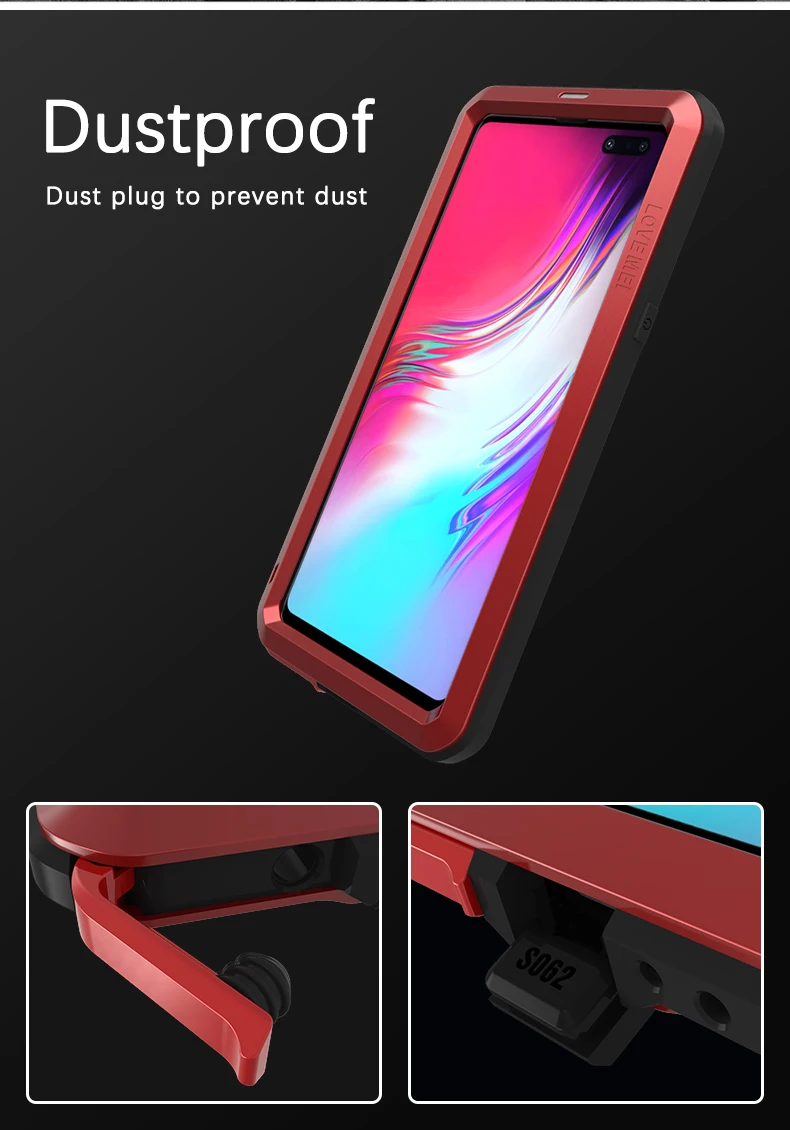 LOVE MEI для samsung Galaxy S10 5G Чехол ударопрочный грязеотталкивающий водостойкий металлический бронированный чехол для телефона для samsung Galaxy S10 5G