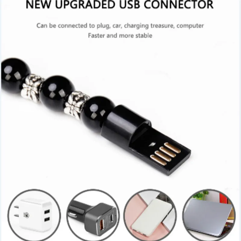 Кабель для браслета из бисера для Iphone Xr Xs 6s Max Usb кабель для зарядки данных для Iphone Android type C кабель для зарядки телефона шнур