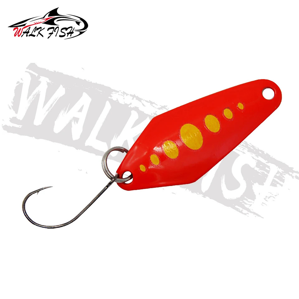 WALK FISH 6Pcs/Lot 3.2cm 2.3g Fishing Bait Fishing Metal Spoon