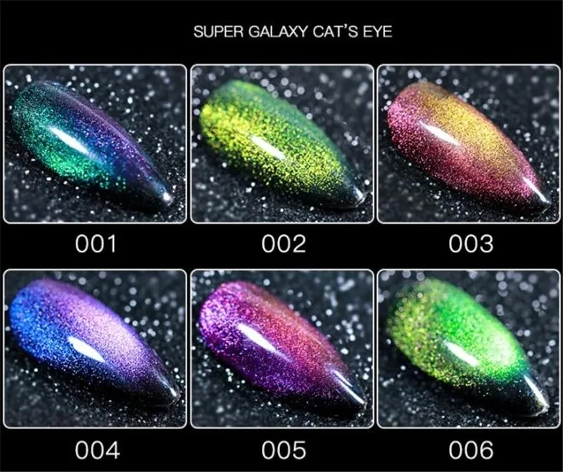 8 мл 9D температура кошачий глаз гель хамелеон Galaxy Магнитный Гелевый лак для Ногтей Стойкий Сияющий Лазерная Фольга для маникюра гель лак