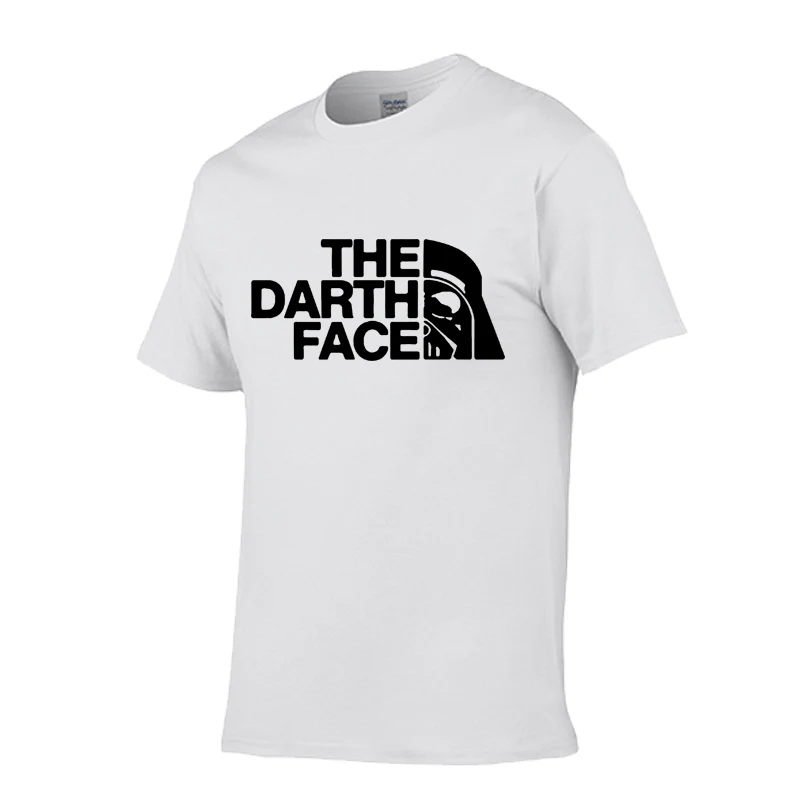 

2018 Summer New Fashion Men's T-shirts Star Wars The Darth Face T shirt 100% Cotton High Quality Short Sleeve Shirt