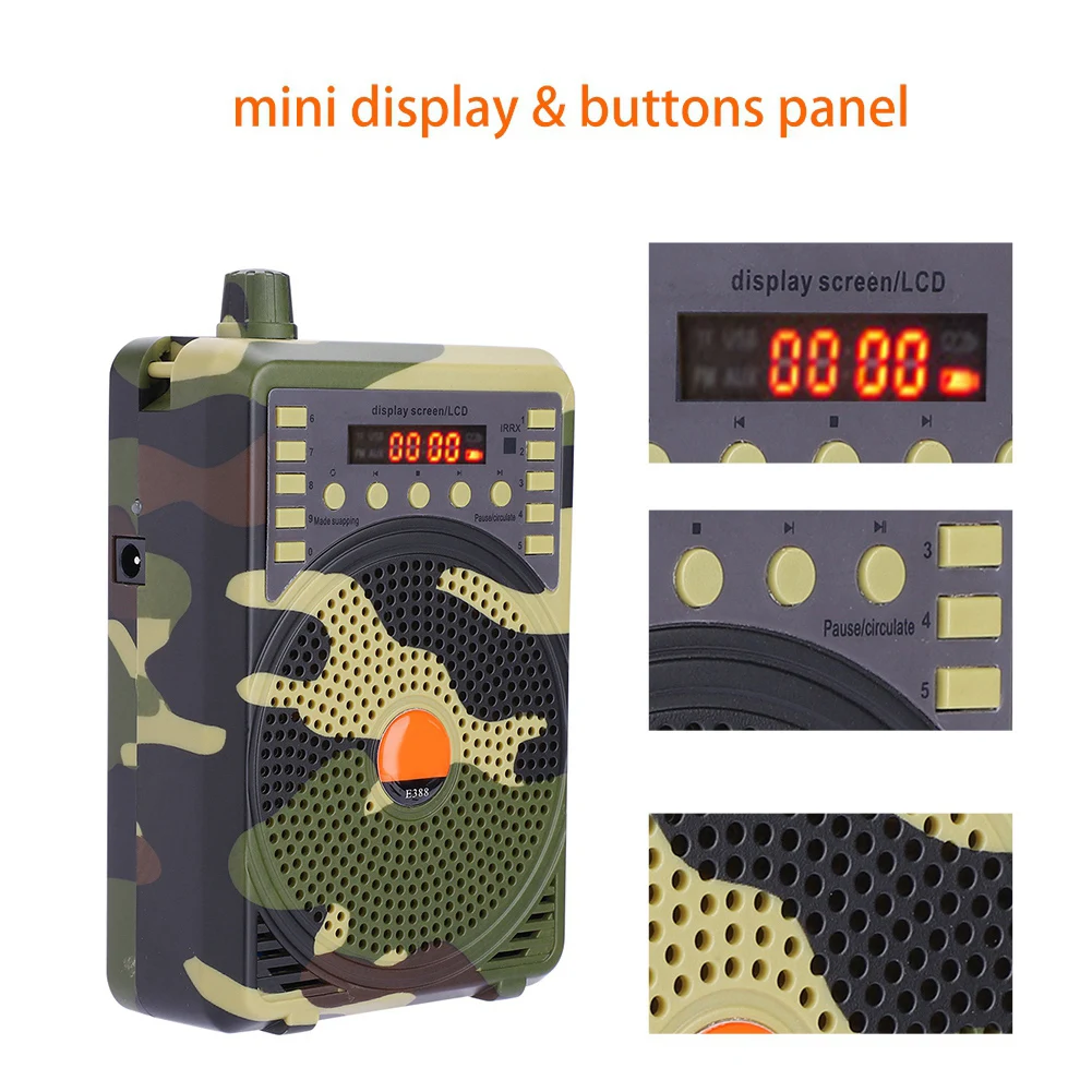 New Hunting Decoy Calls Electronic Bird Caller Camouflage 48W Electric Hunting Decoy Speaker MP3 Speaker Remote Controller Kit