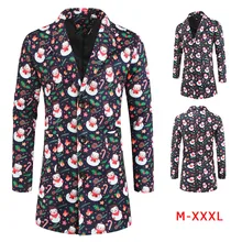 Мужской Рождественский костюм; Новинка; нарядное рождественское платье для взрослых; M-XXXL уличная одежда; ветрозащитное пальто; Верхняя одежда;#3