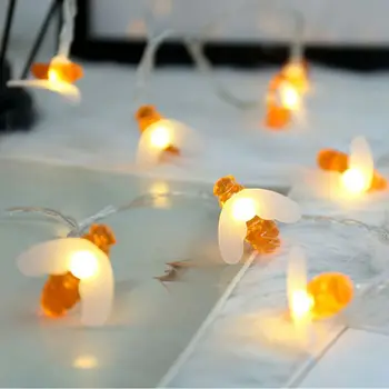 

USB Bee-shaped LED String Lights Remote Control Decorative Flashing Lighting Lamps For Christmas Tree Spring Festival