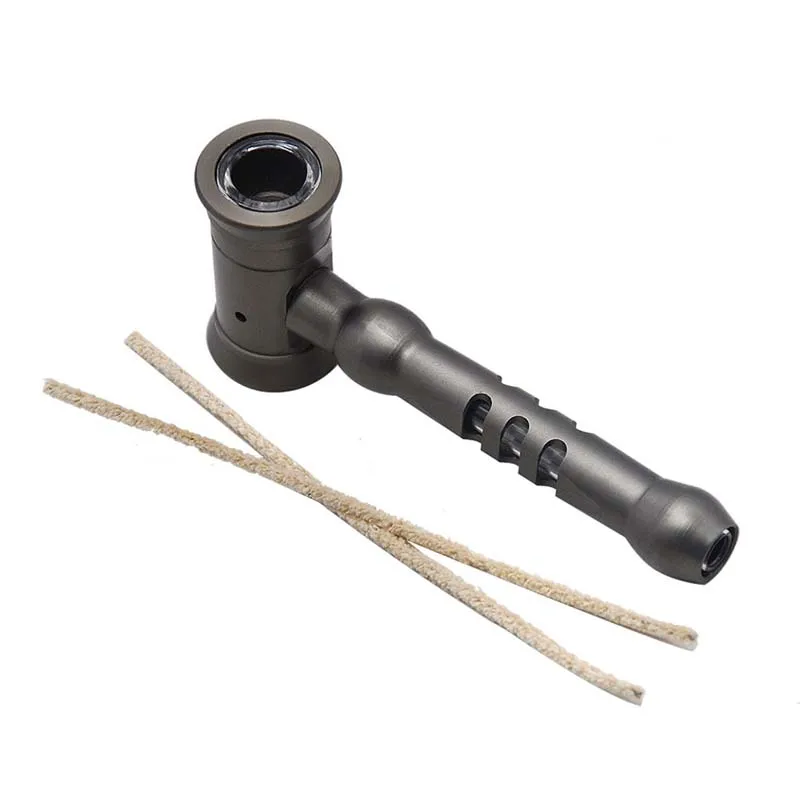 

Portable Metal Smoking Pipe Convenient Herb Pipe with Filter Mesh Glass Tobacco Pipes with Cotton Cleaner Smoking Tools