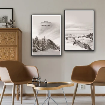 

Nordic Style Rocky Mountain Landscape Decoration Painting Everest Snow Scenic Hotel Wall Art Painting Pictures