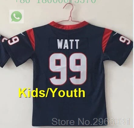 for kids youth A+++ качественная детская молодежная одежда Deshaun Watson 4 DeAndre Hopkins 10 JJ Watt 99 jersey Houston - Цвет: for kids youth