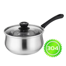 Кастрюля из нержавеющей стали с Крышка для пароварки с вставками из стекла вентилируемая крышка набор Безопасный и прочный антипригарный молочный горшок