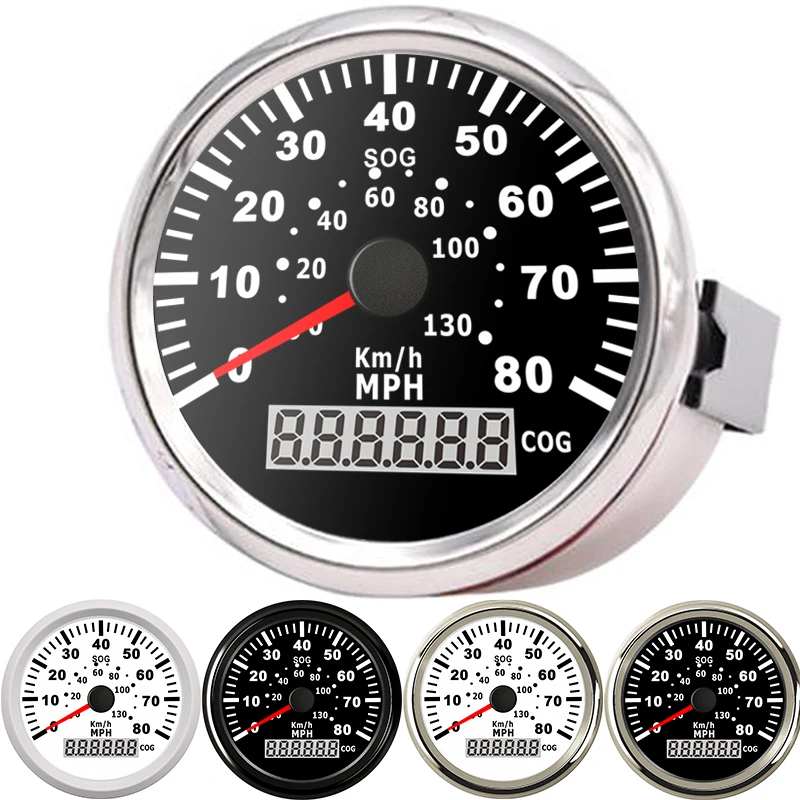universal 85mm tuning auto Marine GPS Speedometer car meter 0-80MPH 130KM/H Speed Gauge 9-32V With Red Backlight atv tachometer |