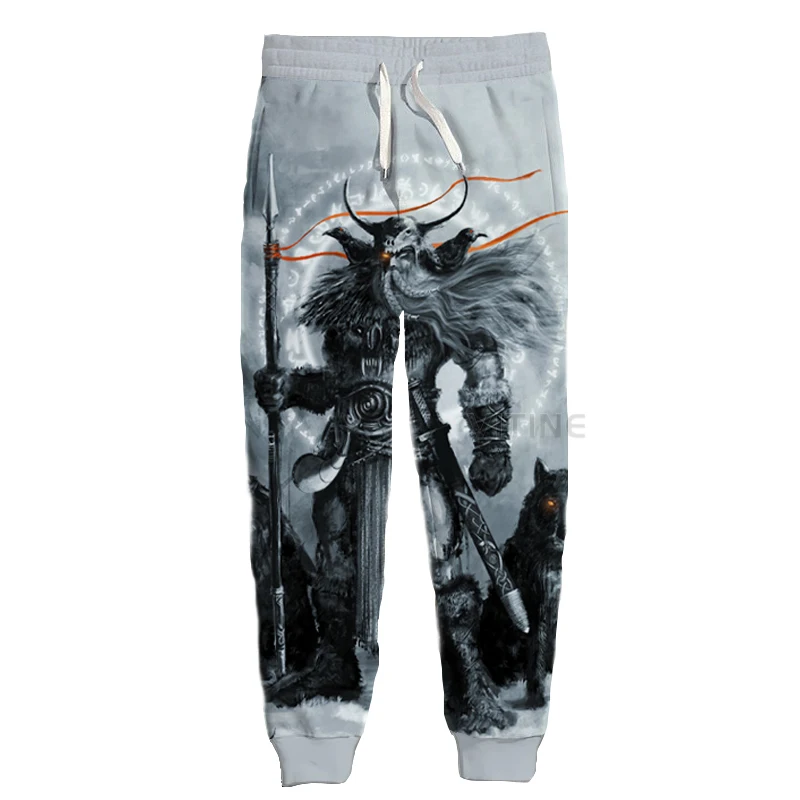 New Fashion Graphic Spring Autumn Winter Hip Hop Casual Brand 3D Print Viking Pants Polyester v22 mens running pants