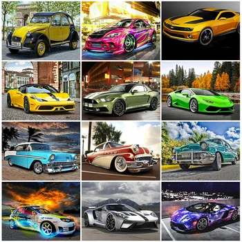 

HUACAN Full Square Diamond Painting 5D Car Embroidery Cross Stitch Landscape Handmade Home Decor Diamond Art