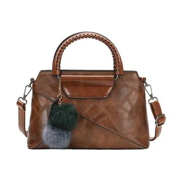

Fashion Fluff Tassels Women Handbags High Quality PU Leather Ladies Torebki Damskie Brand Splice Crossbody Bags for Women 2020