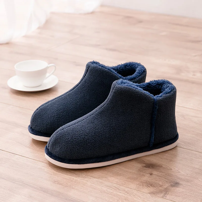 TZLDN zapatos cálidos de piel para hombre, Zapatillas de algodón para  amantes del hogar, Zapatillas de lana de Coral para interiores, talla de  felpa, venta al por mayor|Zapatillas| - AliExpress