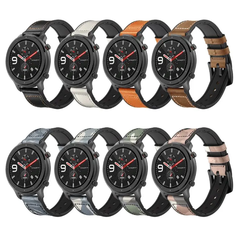 Ремешок для часов из натуральной кожи ремешок для AMAZFIT GTR 42 мм/47 мм Смарт-часы
