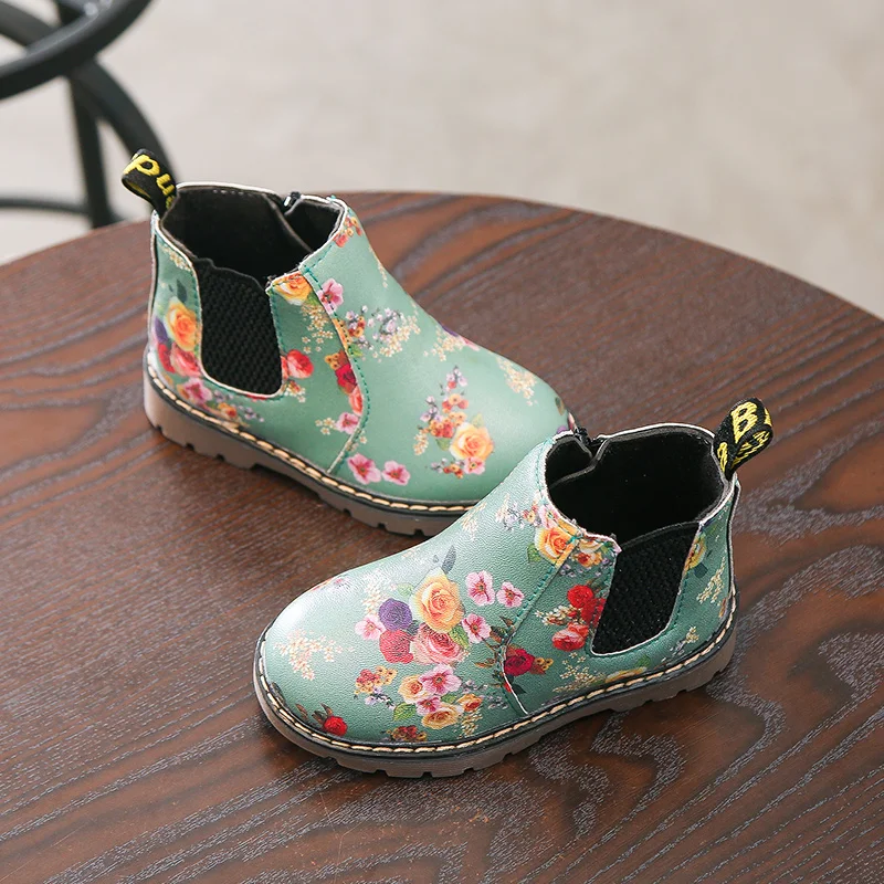 COZULMA-Kids-Ankle-Boots-Girls-Boys-Floral-Flower-Print-Chelsea-Boots-Girls-Autumn-Martin-Boots-Children (2)