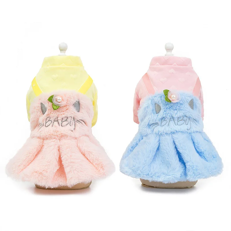 

Pet Clothing 2019 Autumn and Winter Newest Fashion Dog Two-legged Cute Dog Cotton Dresses for Small and Medium-sized Dog Winter