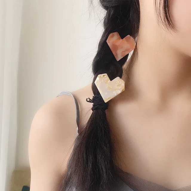 Корейский Любовь Акриловые мраморные заколки для волос женские заколки для волос для женщин девочек декоративные шпильки для волос головной убор