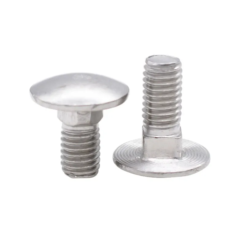 M4 M5 M6 M8 304 Stainless Steel DIN603 Carriage Bolts Truss Round Head Square Neck Coach Screw for Shelf Desk Furniture Bolts
