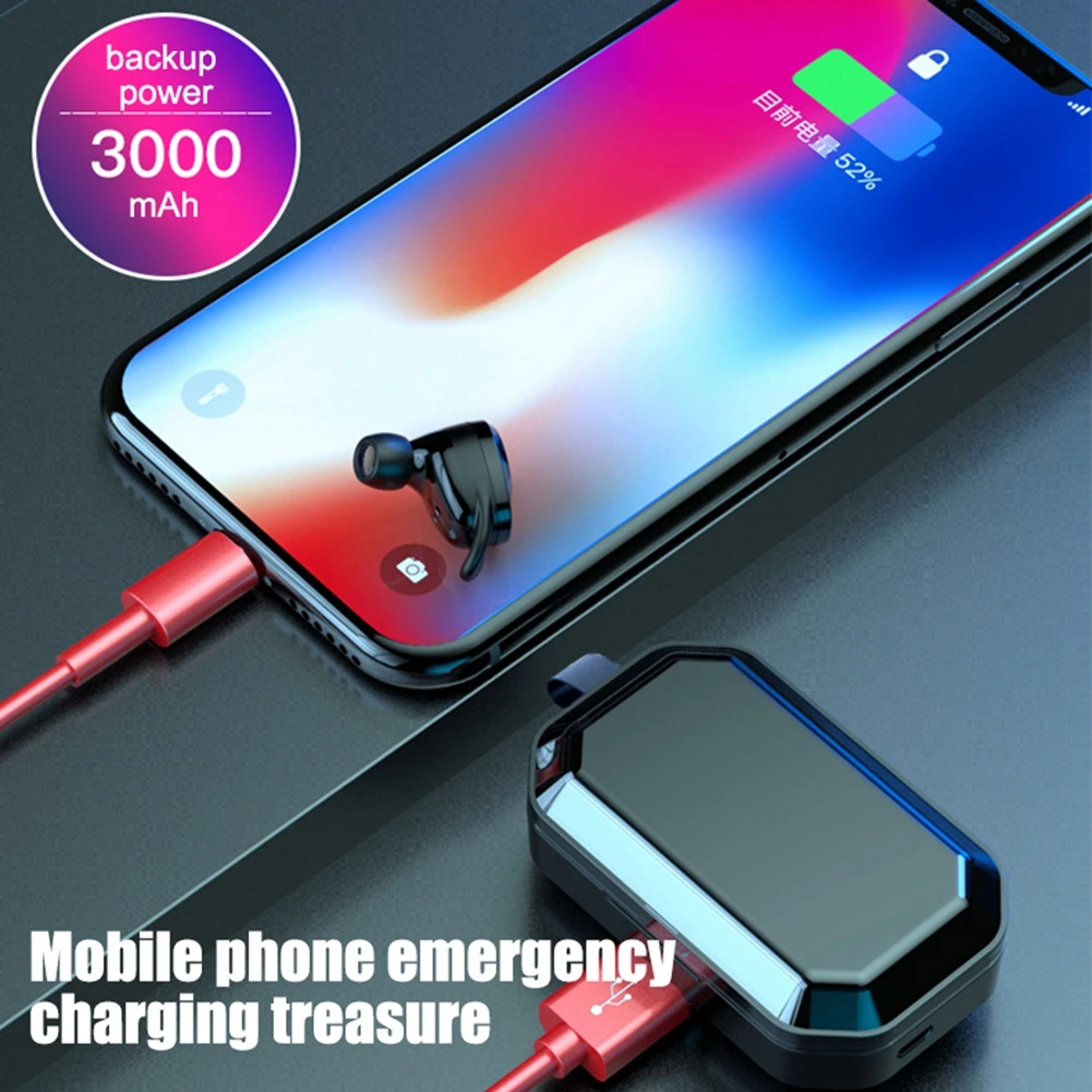 X6 TWS, мини Bluetooth 5,0, наушники, беспроводная гарнитура, спортивные, свободные руки, беспроводные наушники с зарядным устройством для смартфона
