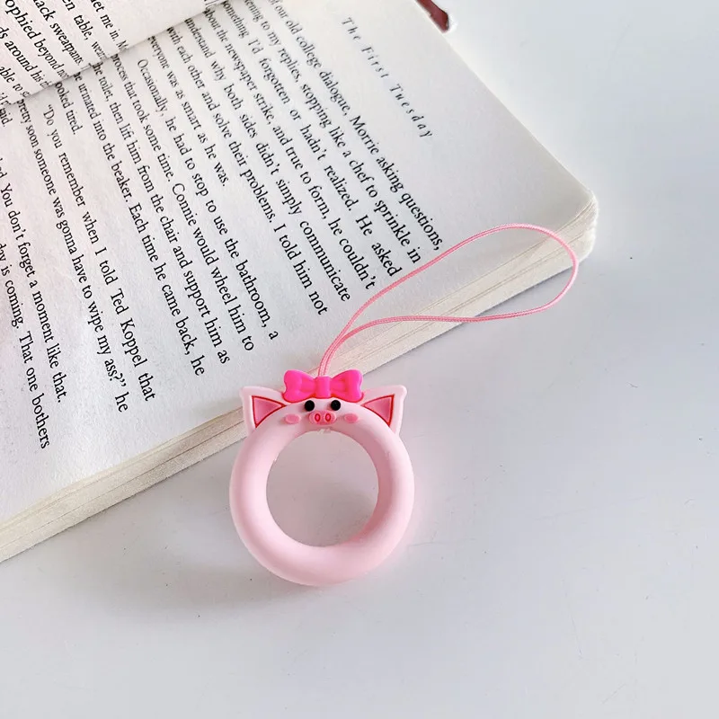 10 Универсальный мобильный телефон Kawaii ремешки прекрасный мультфильм милый палец кольцо для женщин Девушка ремешок для iPhone/samsung/huawei держатель телефона - Цвет: 10