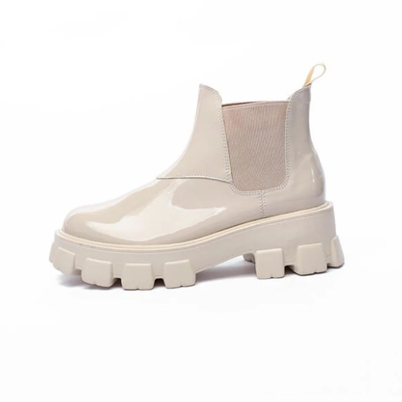 Британский стиль; botas mujer; модные женские ботинки; Ботинки Челси на платформе; обувь в байкерском стиле; женские тонкие ботинки; zapatos mujer; sy942