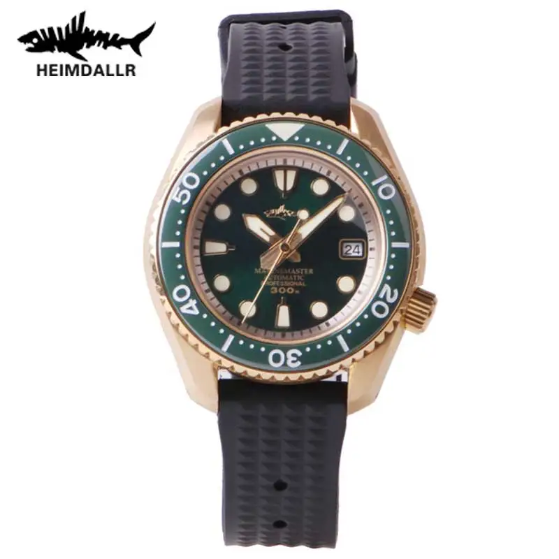 HEIMDALLR Lord Of The Sea SDBX Diver Bronze Watches NH35 Automatic Mechanical Watch Men Sapphire Crystal C3 Luminous Dive Watch