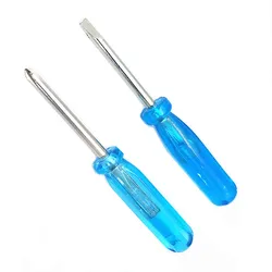 Compact Transparent Handle Metal Screwdriver Set - Mini Portable Repair and Sewing Tools with Radish Head (2)