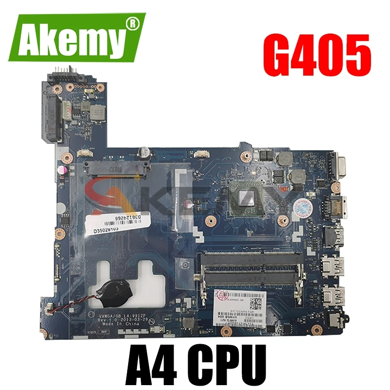 Оригинальный VAWGA/ГБ LA-9912P материнская плата для ноутбука Lenovo G405 с A4 процессор 100%