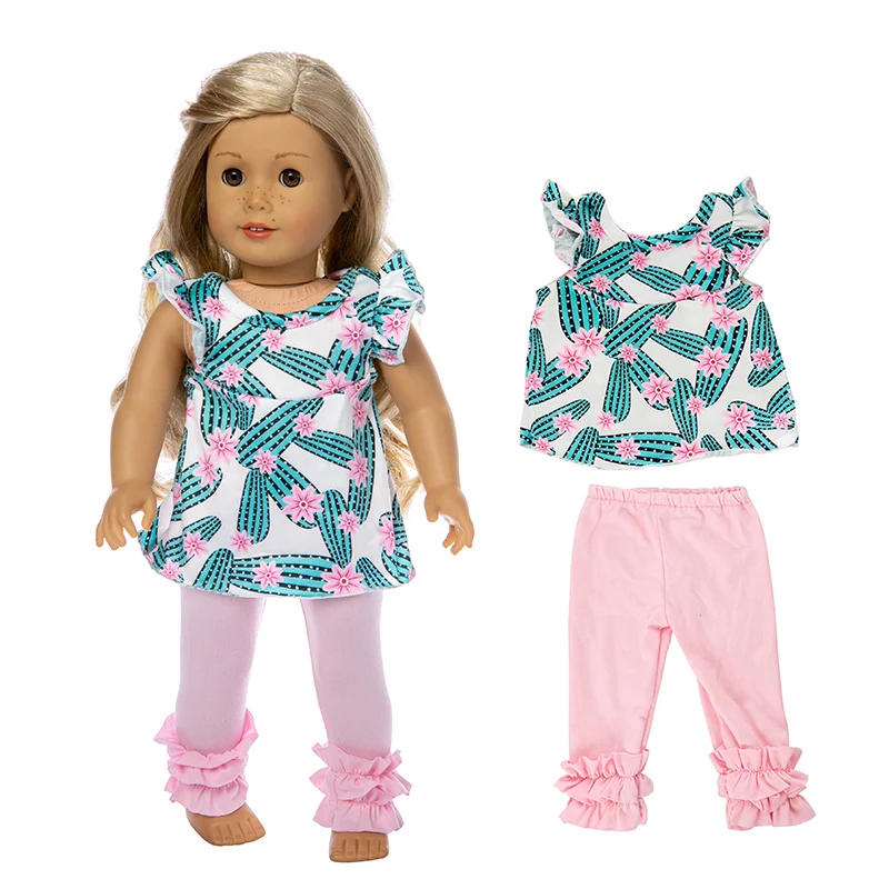 

Новинка 2023, костюм с принтом кактуса, подходит для кукол американской девочки, 18-дюймовая кукла, рождественский подарок для девочки (продаем только одежду)