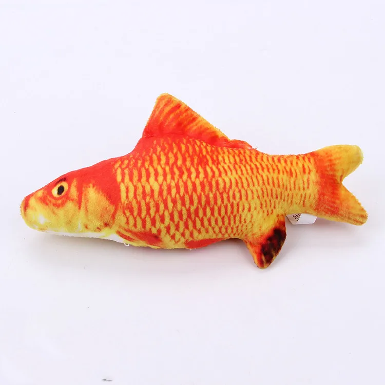 18CM Cat Toy Fish Plush Cat Scratcher Toy Interactive Fish Catnip Toys Stuffed Pillow Simulation Fish Playing Toy For Cat Kitten 